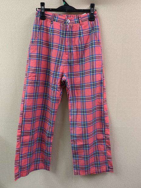 チェックワイドパンツ