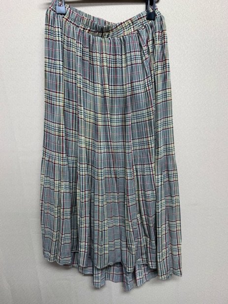 先染めプリーツスカート