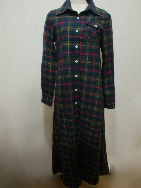 チェックワンピース